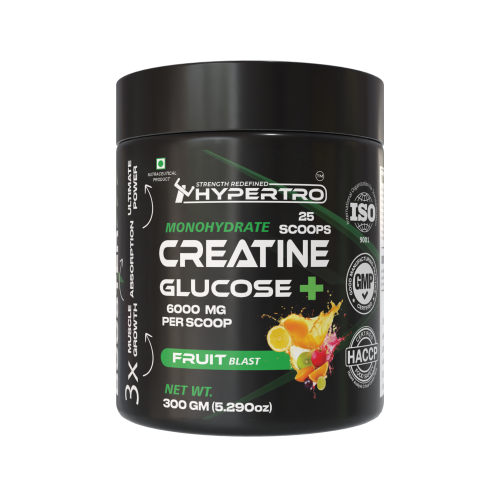 Hypertro Creatine + Glucose 300 gm Mix Fruit Blast