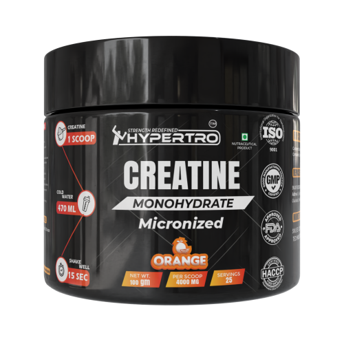 Hypertro Creatine Monohydrate 100 gm Orange