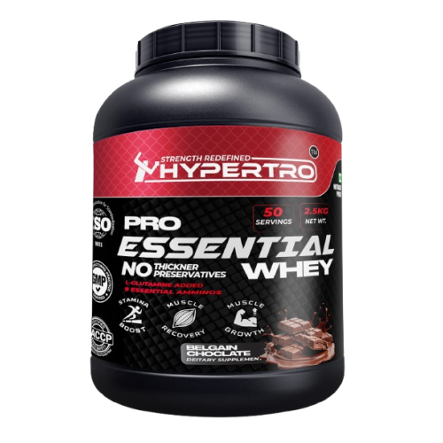 Hypertro Essential Whey Protein 2.5 kg 50 Servings Belgium Chocolate