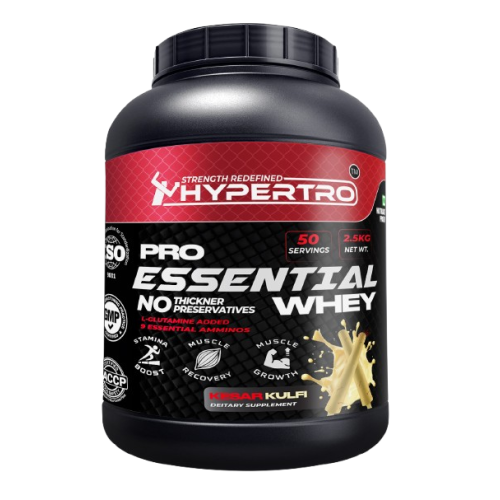 Hypertro Essential Whey Protein 2.5 kg 50 Servings Kesar Kulfi