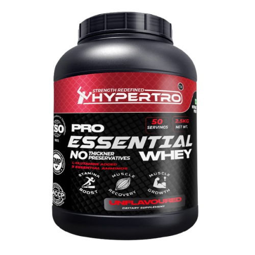 Hypertro Essential Whey Protein 2.5 kg 50 Servings Unflavoured