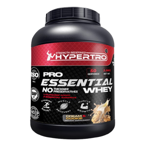 Hypertro Essential Whey Protein 2.5 kg 50 Servings Cream & Cookies