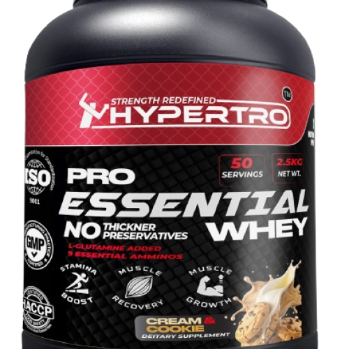 Hypertro Essential Whey Protein 2.5 kg 50 Servings Cream & Cookies