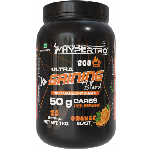 Hypertro Ultra Gaining Blend Gainer 1kg Orange Blast
