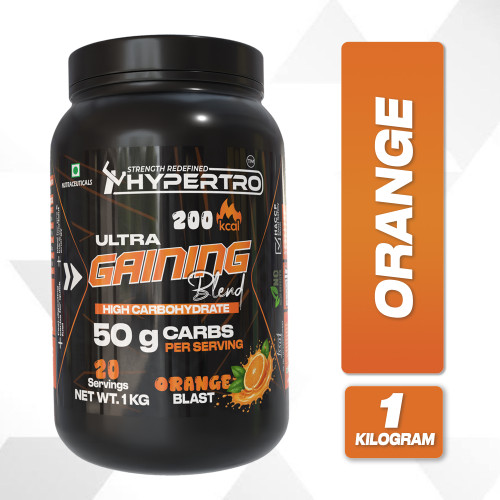 Hypertro Ultra Gaining Blend Gainer 1kg Orange Blast