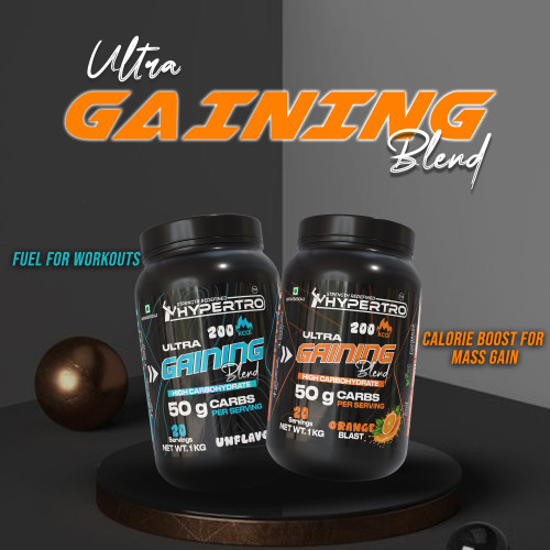 Hypertro Ultra Gaining Blend Gainer 1kg Orange Blast