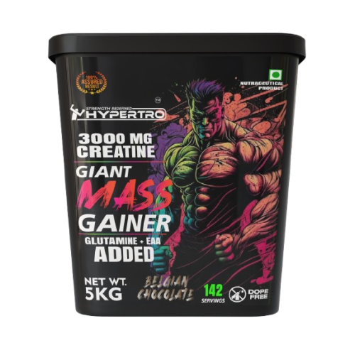 Hypertro Giant Mass Gainer 5 kg Belgian Chocolate Kulfi 85 Servings
