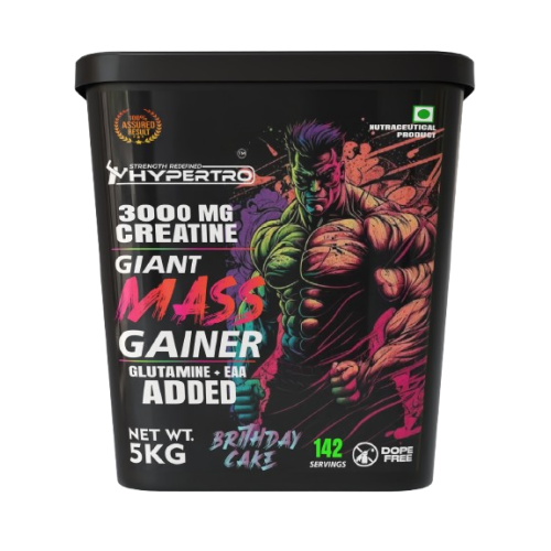 Hypertro Giant Mass Gainer 5 kg Birthday Cake 85 Servings