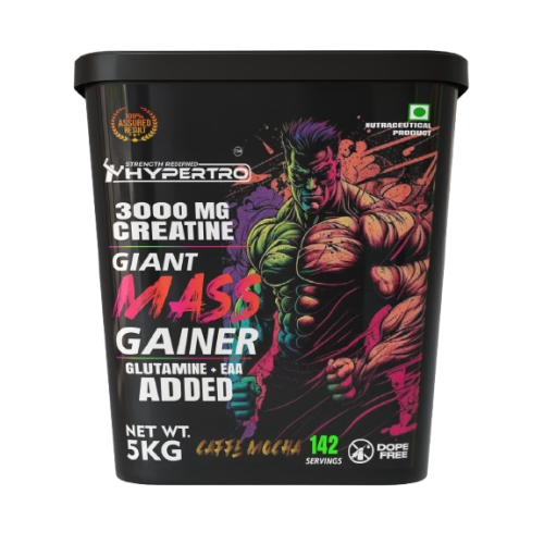 Hypertro Giant Mass Gainer 5 kg Caffe Mocha 85 Servings