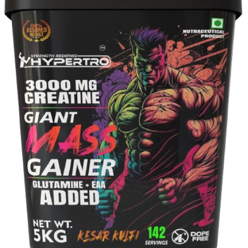 Hypertro Giant Mass Gainer 5 kg Kesar Kulfi 85 Servings