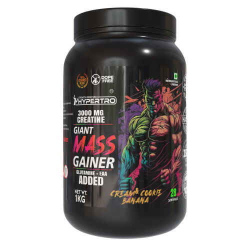 Hypertro Giant Mass Gainer 28 Servings Cream & Cookies with Banana