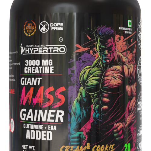 Hypertro Giant Mass Gainer 28 Servings Cream & Cookies with Banana