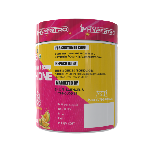 Hypertro L-Glutathione + Ascorbic Acid (Vitamin C) Musk Melon Flavour 225 gm - 90 Servings