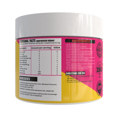 Hypertro L-Glutathione + Ascorbic Acid (Vitamin C) Mint Jamun Flavour 75 gm - 30 Servings