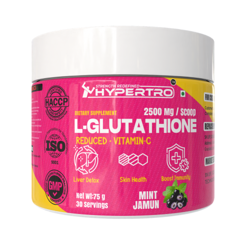 Hypertro L-Glutathione + Ascorbic Acid (Vitamin C) Mint Jamun Flavour 75 gm - 30 Servings