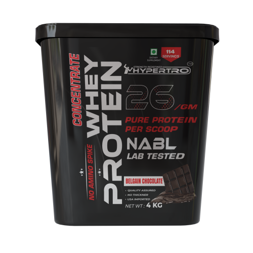 Hypertro Whey Protein Concentrate 4kg 114 Servings Belgium Chocolate