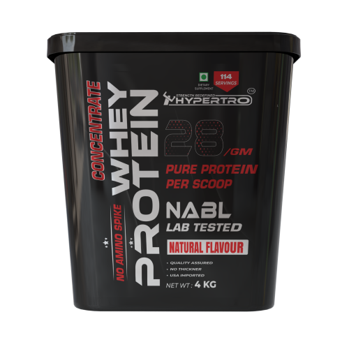 Hypertro Whey Protein Concentrate 4kg 114 Servings Natural Flavour