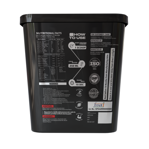Hypertro Whey Protein Concentrate 4kg 114 Servings Caffe Mocha Flavour