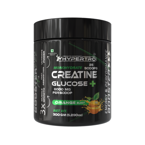 Hypertro Creatine + Glucose 300 gm Orange Blast