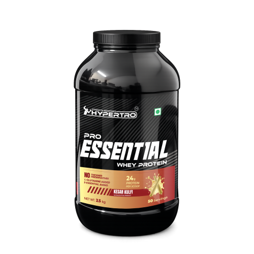 Hypertro Essential Whey Protein 2.5 kg 50 Servings Kesar Kulfi