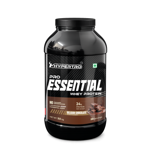 Hypertro Essential Whey Protein 2.5 kg 50 Servings Belgium Chocolate