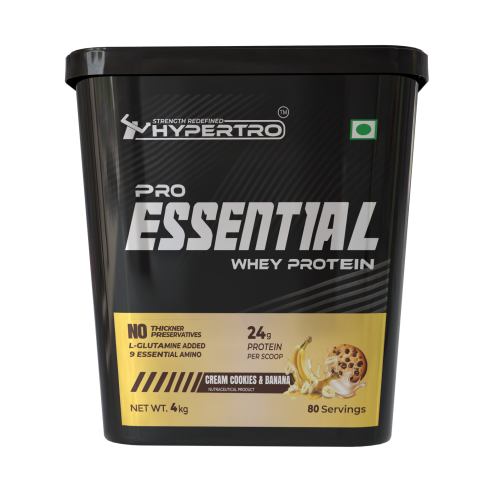 Hypertro Essential Whey Protein 4kg 80 Servings Cream & Cookies