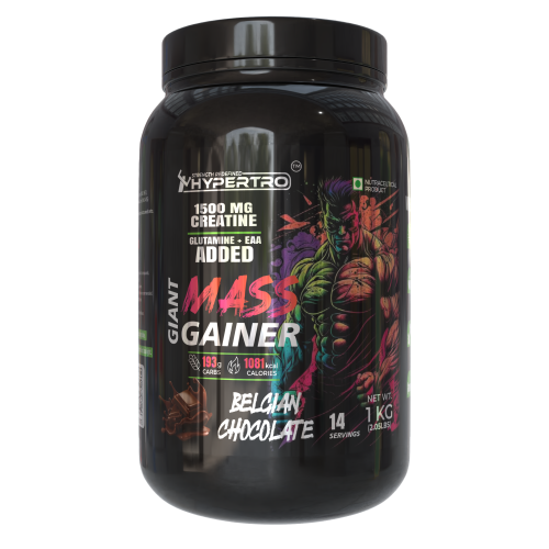 Hypertro Giant Mass Gainer 14 Servings Belgian Chocolate Flavour 1kg