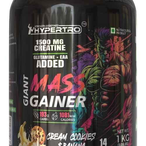 Hypertro Giant Mass Gainer 14 Servings Cream & Cookies with Banana