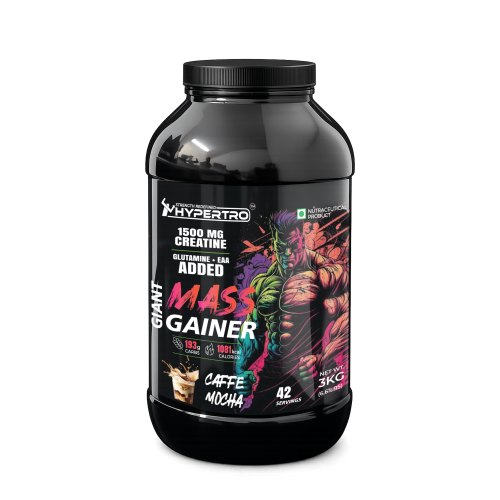 Hypertro Giant Mass Gainer 3kg Caffe Mocha Flavour 42 Servings