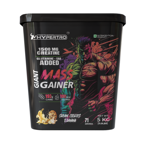 Hypertro Giant Mass Gainer 5 kg Cream & Cookies Banana 71 Servings