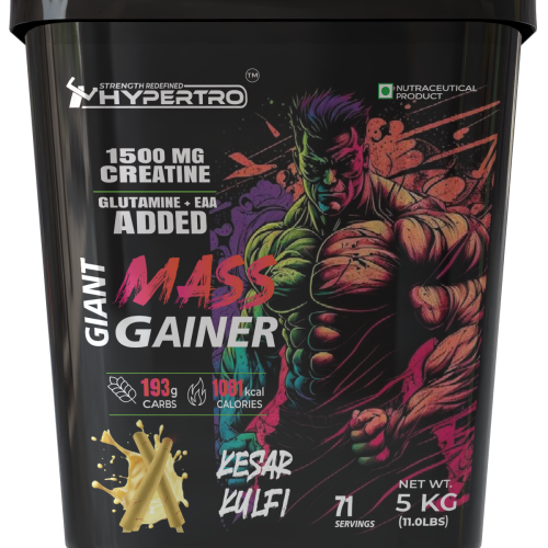 Hypertro Giant Mass Gainer 5 kg Kesar Kulfi 71 Servings