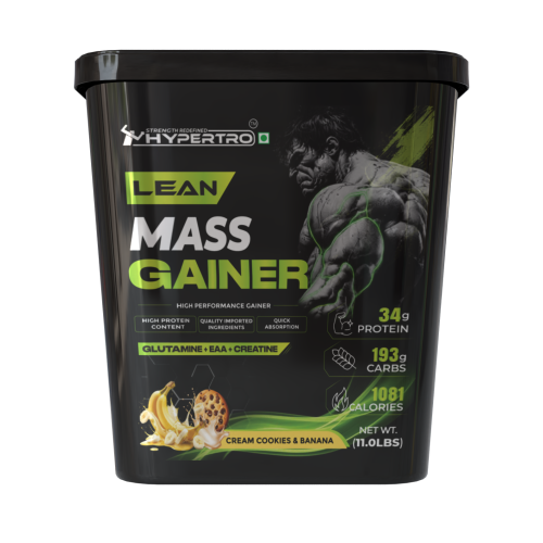 Hypertro Lean Mass Gainer 5 kg Cream & Cookies Banana Flavour 71 Servings