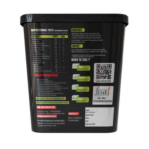 Hypertro Lean Giant Mass Gainer 5 kg Caffe Mocha Flavour 71 Servings