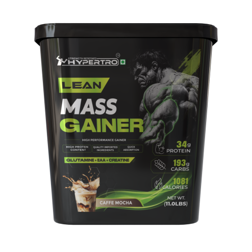 Hypertro Lean Giant Mass Gainer 5 kg Caffe Mocha Flavour 71 Servings