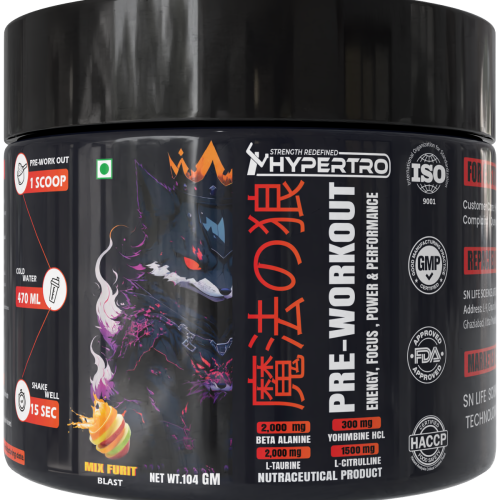 Hypertro Pre-Workout 100 gm Mix Fruit