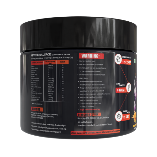 Hypertro Pre-Workout 100 gm Mix Fruit